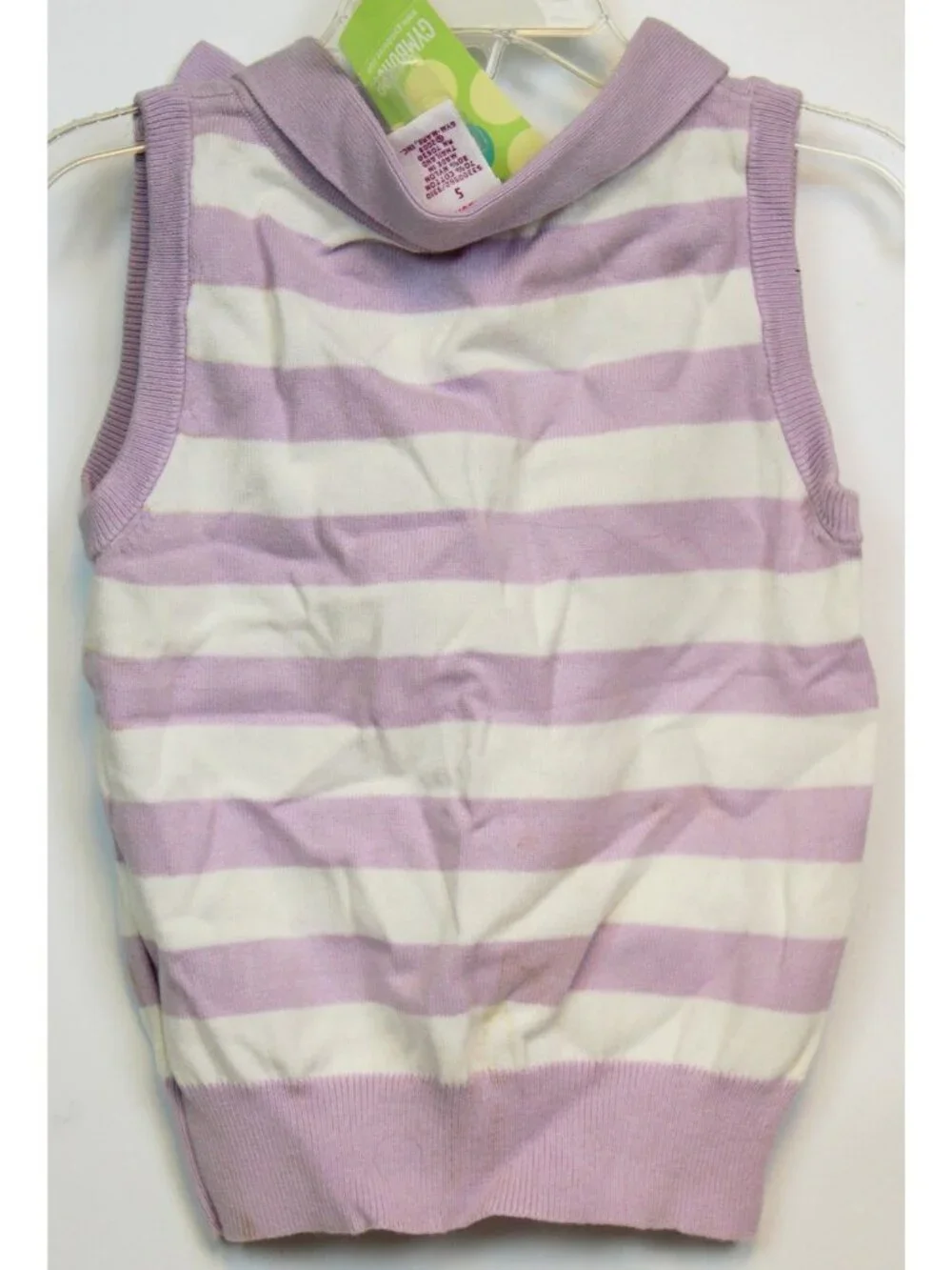 2004 Gymboree European Holiday Sweater sz 5 Stripe Boat Neck Sleeveless French